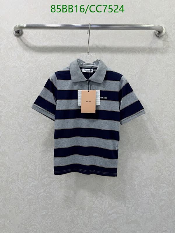 Miu Miu Women's Striped Cotton Polo Shirt Short Sleeve, Size S-L