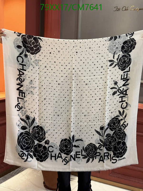 Elegant Cashmere Scarf with Camellia Print, Designer Style, 100-200CM