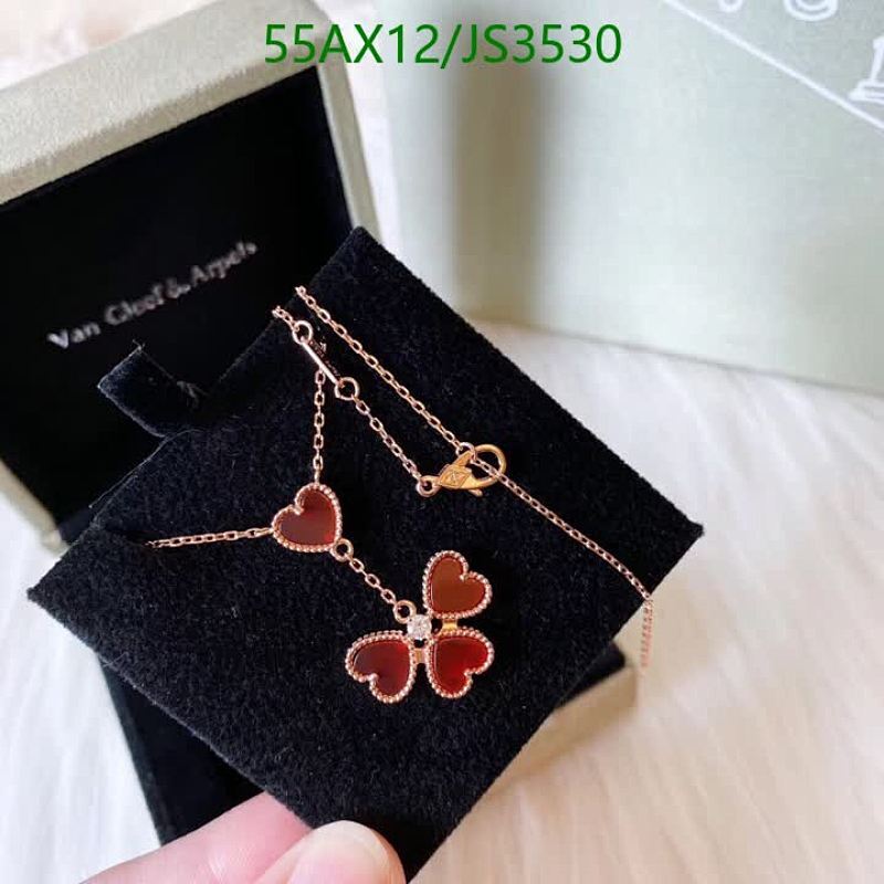 Van Cleef & Arpels Alhambra Red Agate Clover Pendant Necklace, Rose Gold Finish