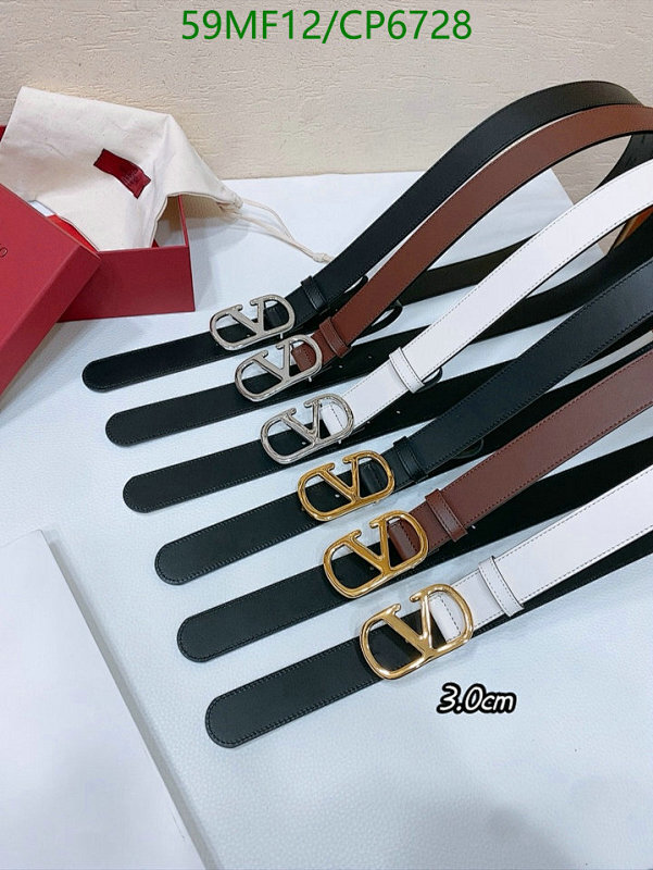 Valentino Belts - Genuine Leather, 3.0CM Width, Various Colors & Sizes