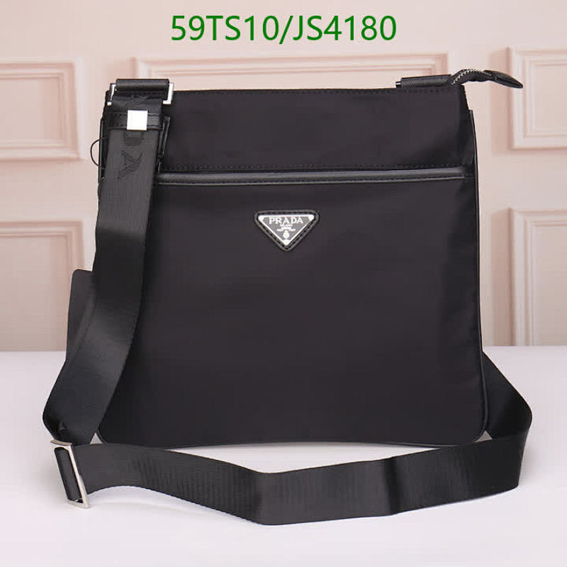 Prada Black Nylon & Leather Crossbody Bag, 30*27CM, Model 053 - Stylish & Durable
