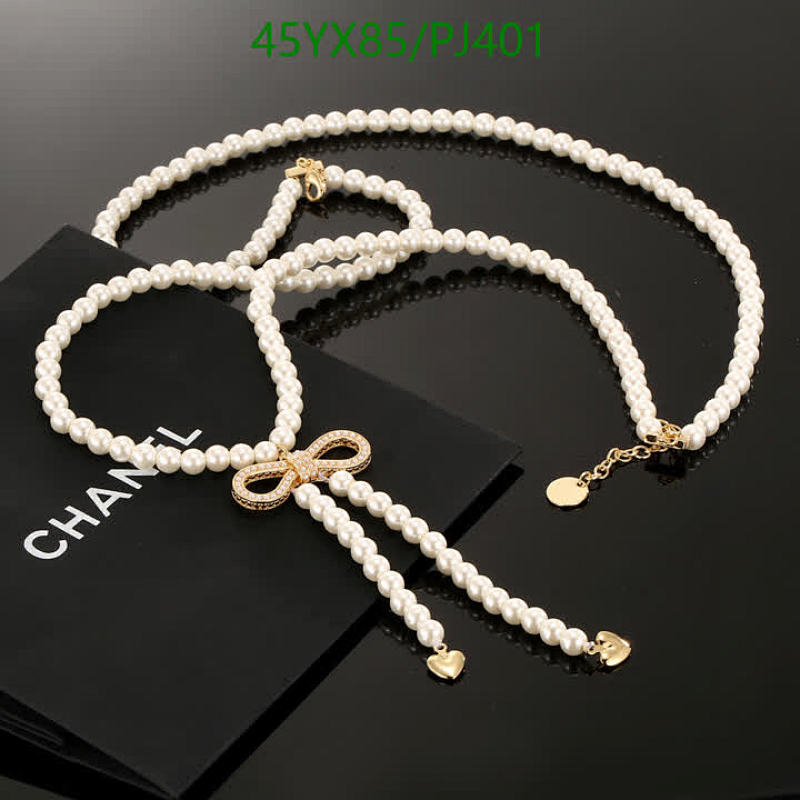 Chanel Pearl Necklace with Bow Pendant, Elegant Women's Jewelry