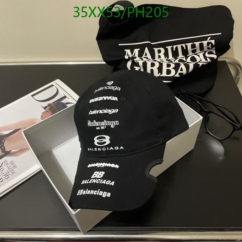 Balenciaga Cap - Black Cotton Twill Hat with Embroidered Logo Details