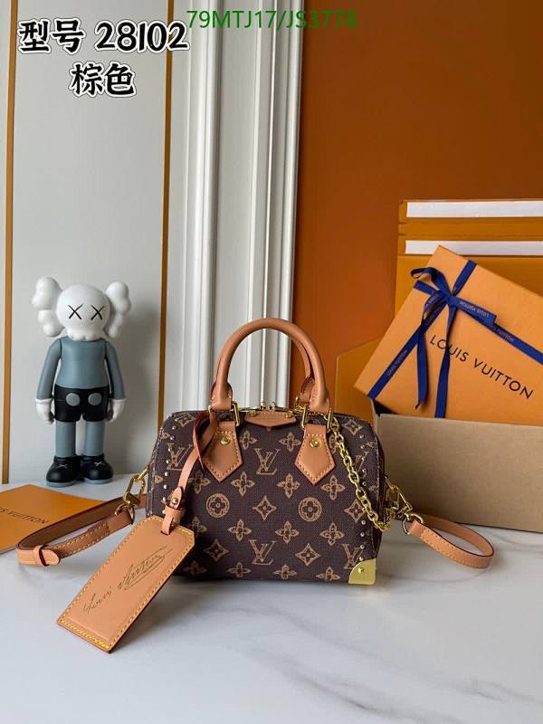 Louis Vuitton Monogram Canvas Speedy Bandouliere 20 Bag, Brown, 20.5*13.5*12CM