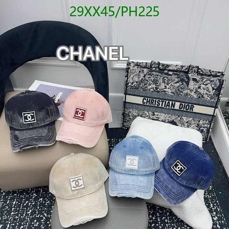 Chanel Baseball Cap Distressed Style,Unisex Cotton Hat,Summer Sun Hat