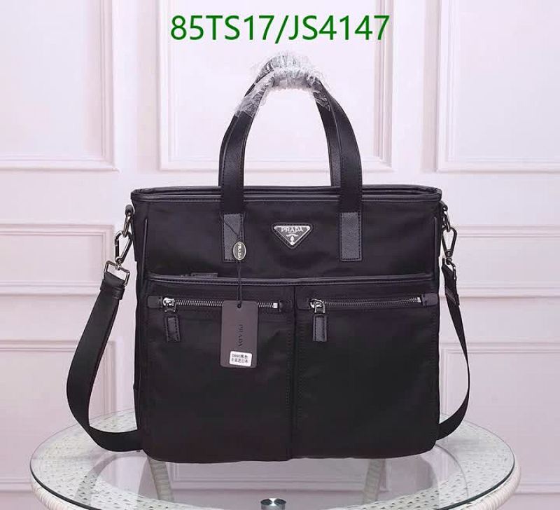 Prada Nylon and Leather Tote Bag, Elegant and Versatile, 35*32*10CM