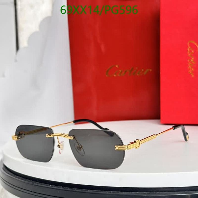 Cartier PG596 Rimless Sunglasses, Stylish Eyewear for Men and Women