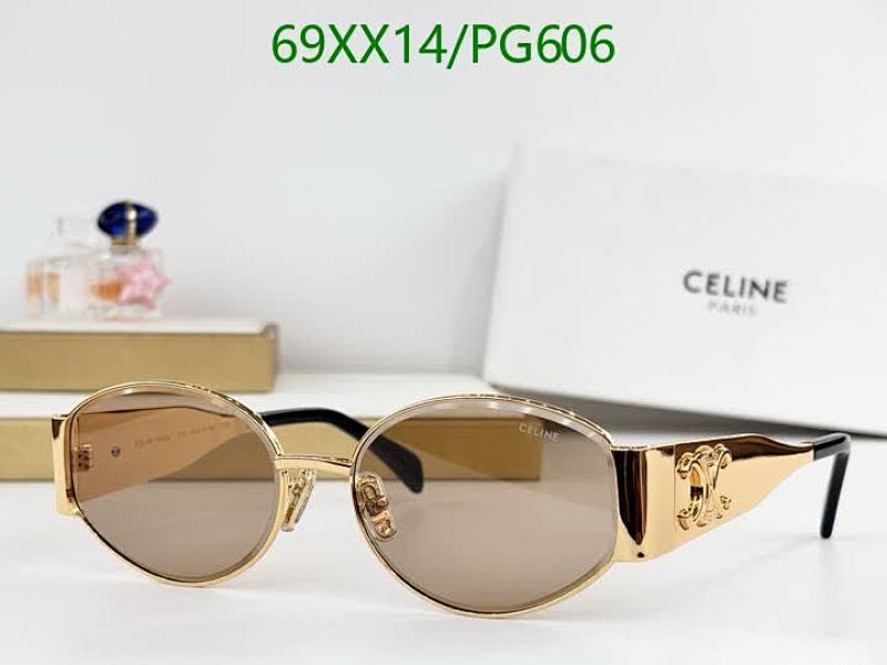 Celine PG606 Gold-Tone Round Sunglasses | 58-17-145