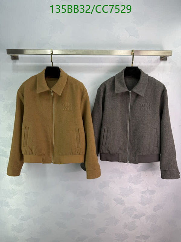 Miu Miu Wool-Blend Bomber Jacket, Zip-Up Front, and Embroidered Logo Detail