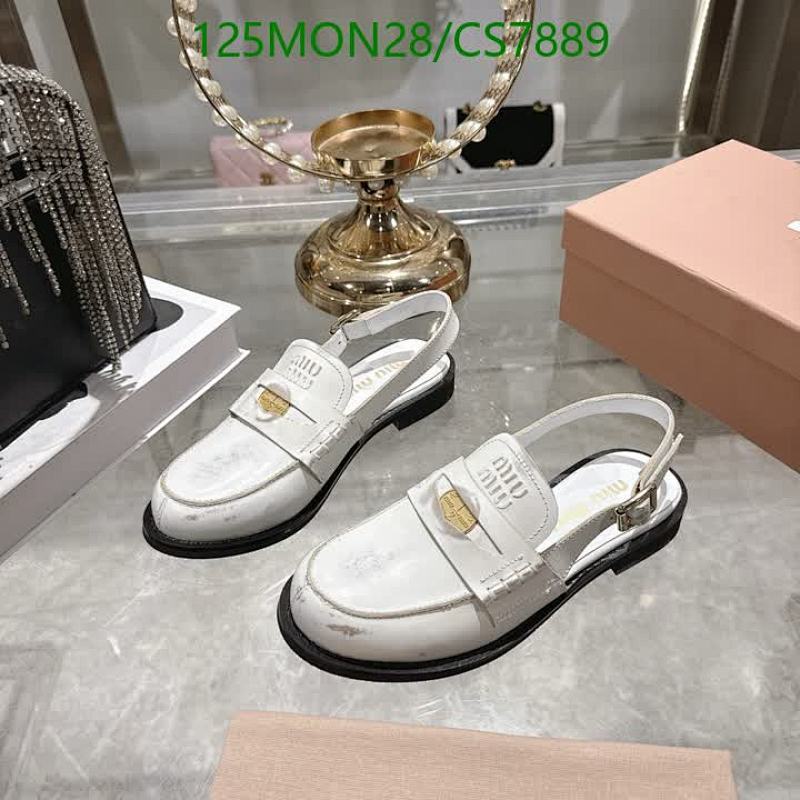 Miu Miu Women's White Leather Slingback Loafers - Stylish and Comfortable