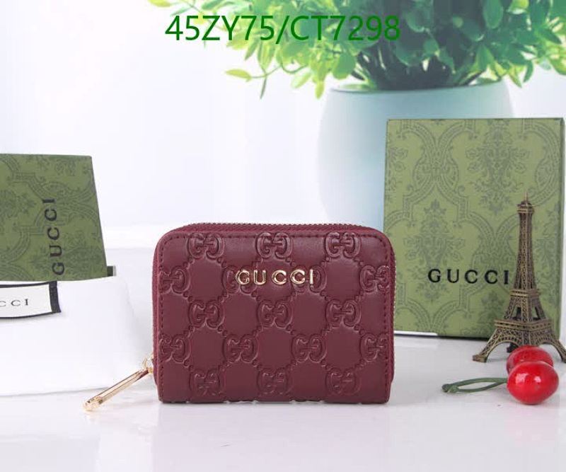 Gucci GG Embossed Leather Zip Around Wallet Burgundy, Compact & Stylish