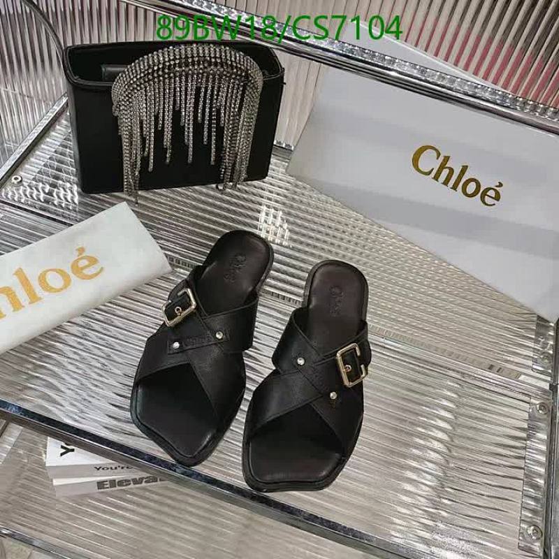 Chloé Women's Black Leather Cross Strap Buckle Detail Mules Slides Sandals