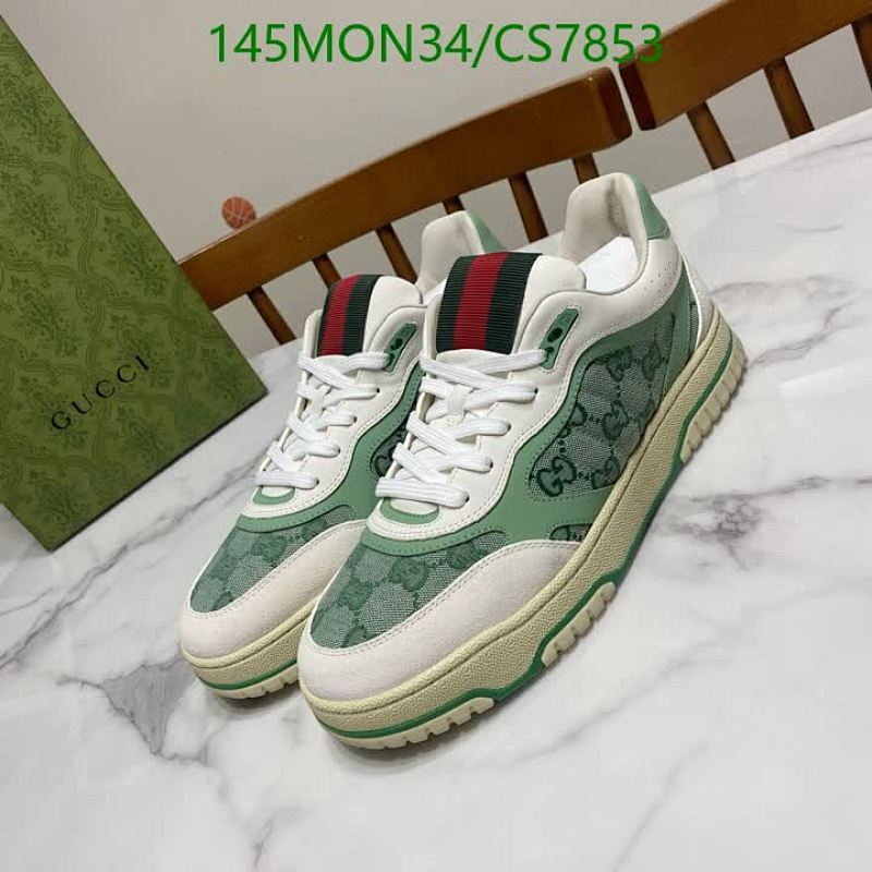 Gucci Women's Screener Sneaker in Green GG Canvas Leather Trim, Size EU35-45