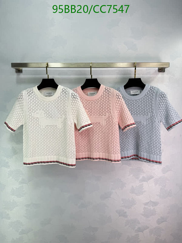 Thom Browne Women's Wool Knit T-Shirt with Dog Motif - Short Sleeve