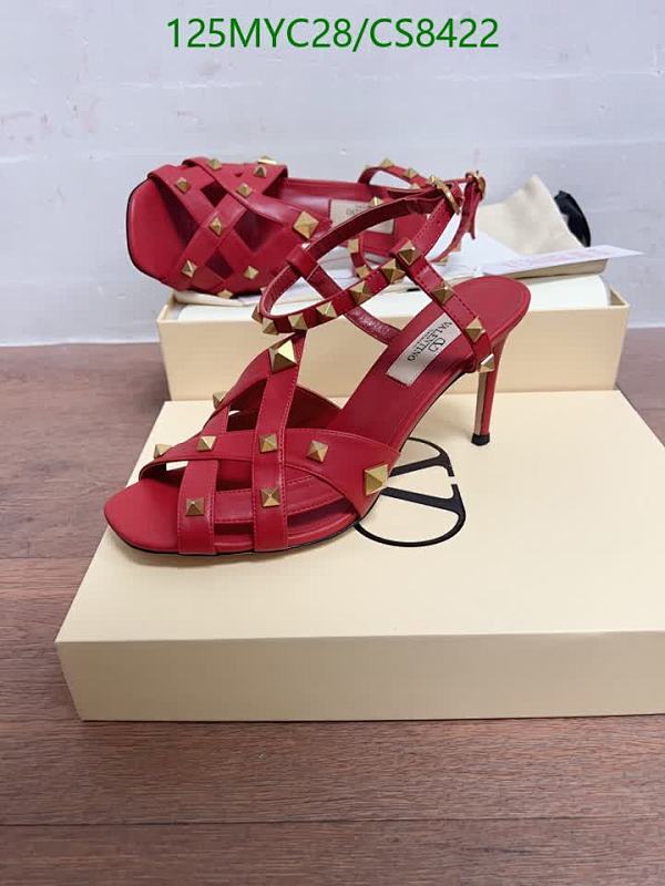 Valentino Women's Red Sheepskin Sandals with Gold Studs - Heel Height 8.5CM