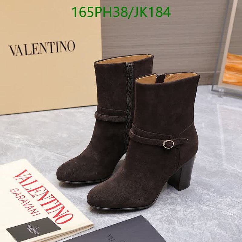 Valentino Garavani Women's Ankle Boots in Brown Suede with Block Heel