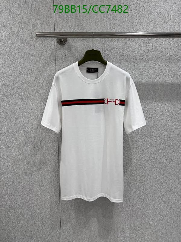 Gucci Cotton T-Shirt with Signature Stripe and Logo Detail - CC7482