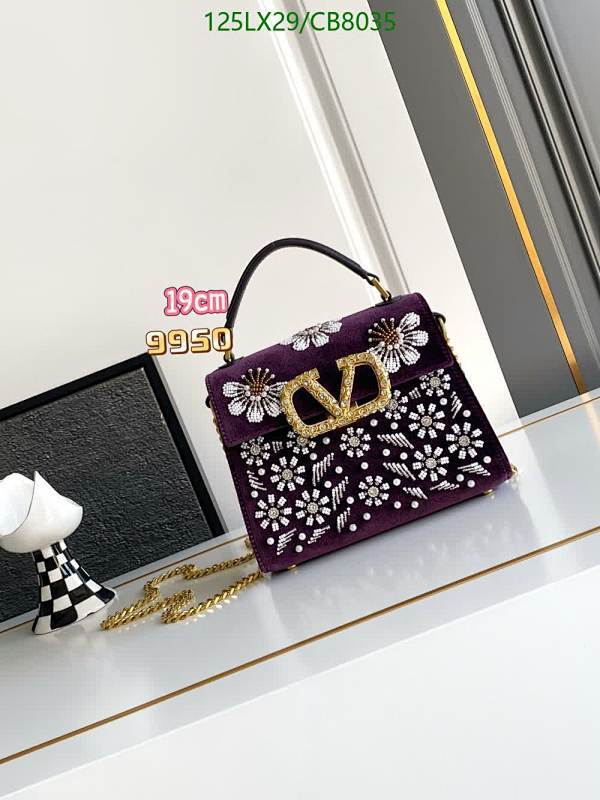 Valentino Velvet & Leather Embellished Crossbody Bag, 19 cm - Perfect Gift