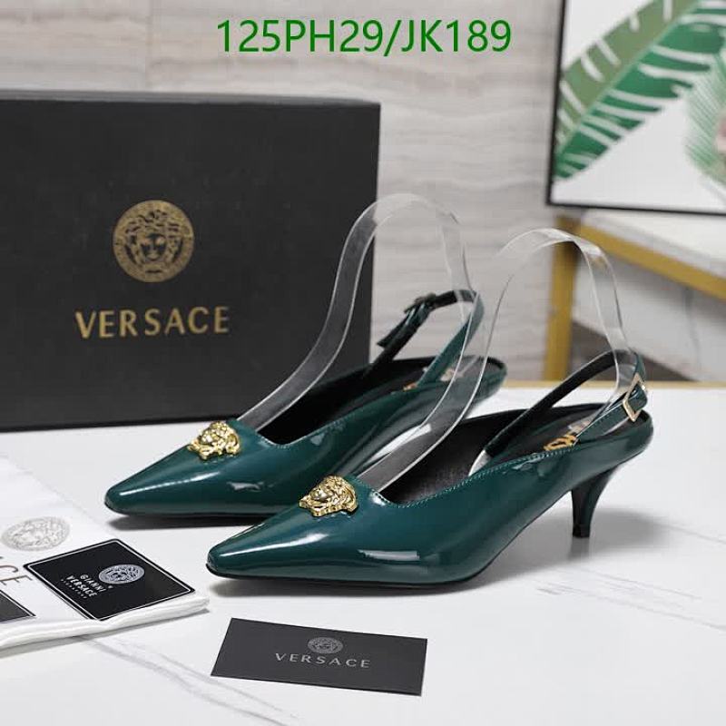 Versace Women's Slingback Heels in Patent Leather - Pointed Toe, Medusa Detail