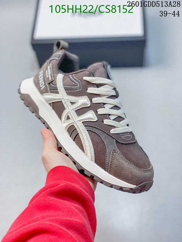 Fendi Men's Brown Suede and Mesh Lace-Up Sneakers, Size EU39-44