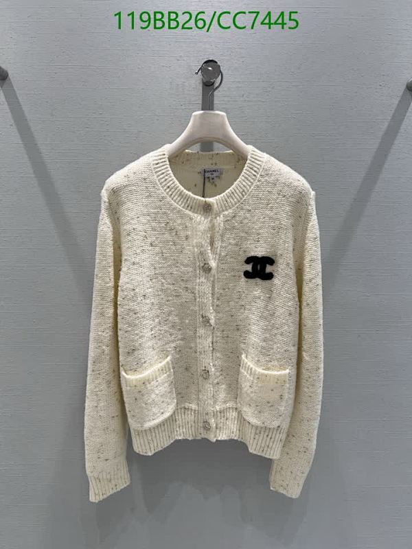 Chanel Women's Wool Cardigan with CC Logo - Elegant Knitwear, Size S-L