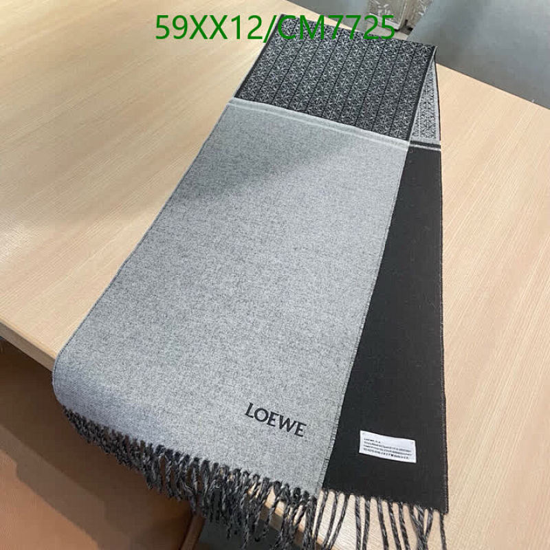 Loewe Cashmere Wool Scarf, 182-30CM - Elegant & Versatile Winter Accessory