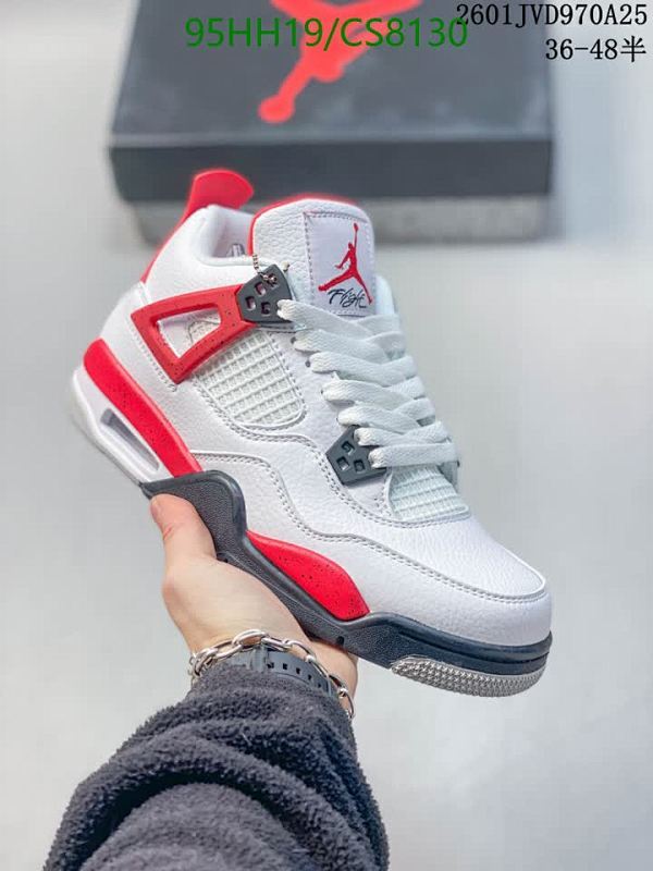 Air Jordan 4 Retro White Fire Red (Unisex) Basketball Shoes - Size EU36-48