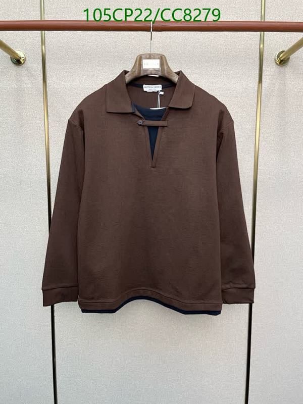 Bottega Veneta Brown Polo Shirt, Long Sleeve, Stylish Cut, Sizes M-3XL