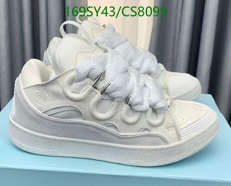 Lanvin Men's Curb Leather Sneakers Low Top White, EU35-46, CS8099