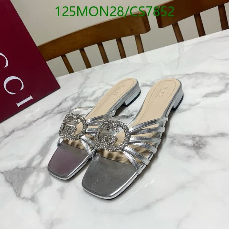 Gucci Women's Silver Leather and Sheepskin Sandals with Crystal Embellishments 7 Gucci Women's Silver Leather and Sheepskin Sandals with Crystal Embellishments