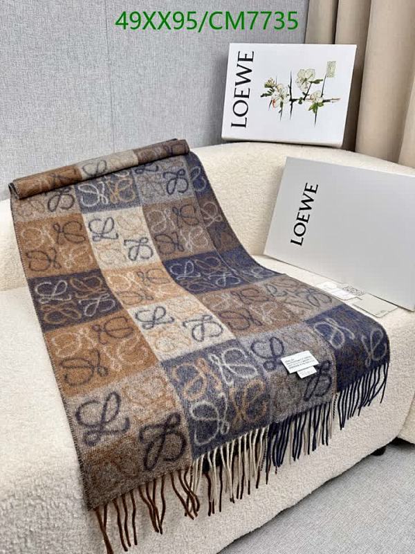 Loewe Cashmere Scarf, 38-200cm, Elegant Design, Warm and Luxurious