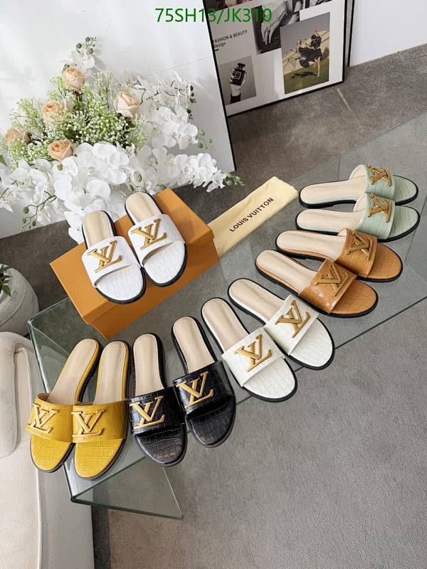 Louis Vuitton Women's Flat Mule Sandals in Leather with LV Signature, EU35-43