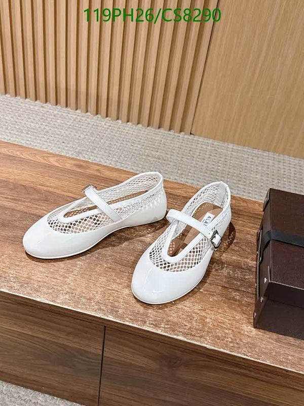 ALAIA Women's White Leather Mary Jane Ballet Flats - EU35-EU41