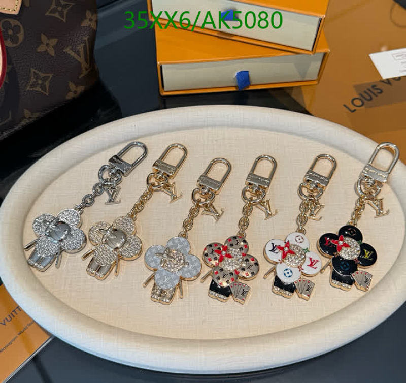 Louis Vuitton Key Chain Pendant Flower Charm, Stylish Bag Accessories, AK5080