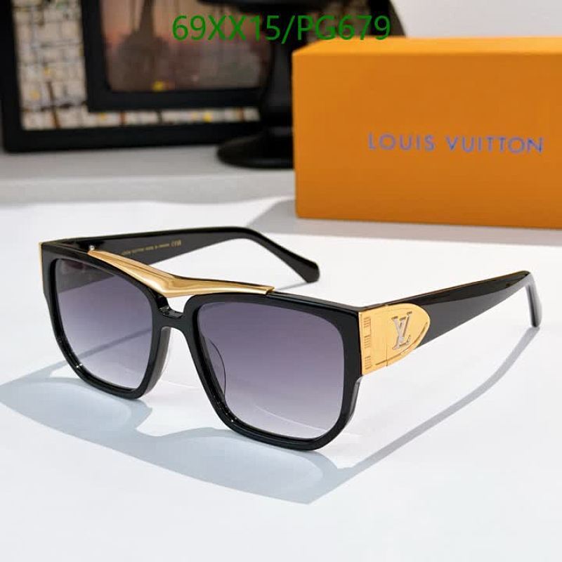 Louis Vuitton PG679 Sunglasses - Stylish Shades with Iconic LV Design,Black