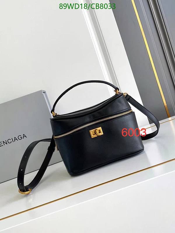 Balenciaga Women's Black Genuine Leather Top Handle Crossbody Bag