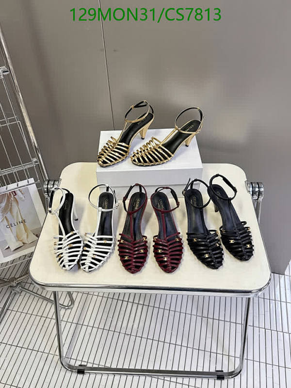 Celine Woven Strap Heeled Sandals Women's Designer Shoes, Luxurious Comfort