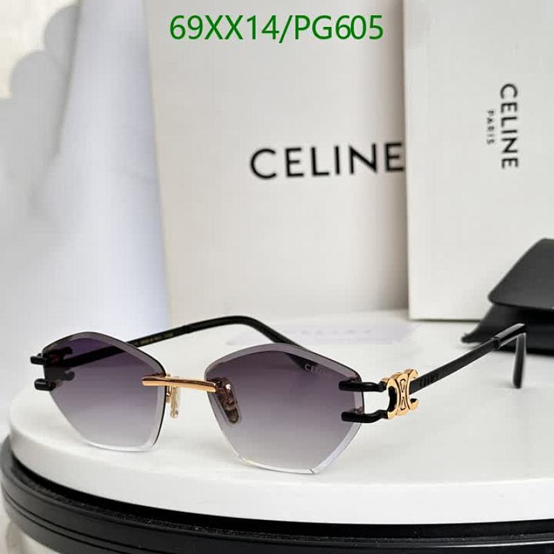 Celine PG605 Rimless Diamond Sunglasses, Gradient Lens, 56-17-140, $69USD