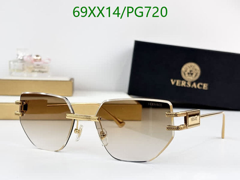 Versace PG720 Gold Frame Brown Gradient Lens Sunglasses - 60-16-145