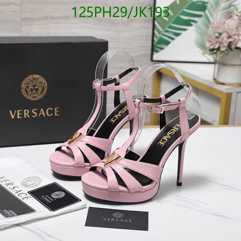 Versace Women's Pink Sheepskin & Cowhide Heeled Sandals - EU35-42 (12.5CM Heel)