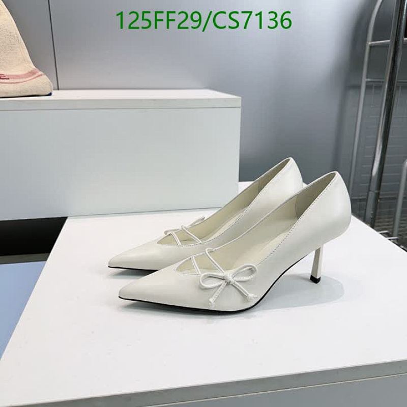 Prada Women's White Sheepskin Leather Pointed Toe Pumps Heels - EU35-41