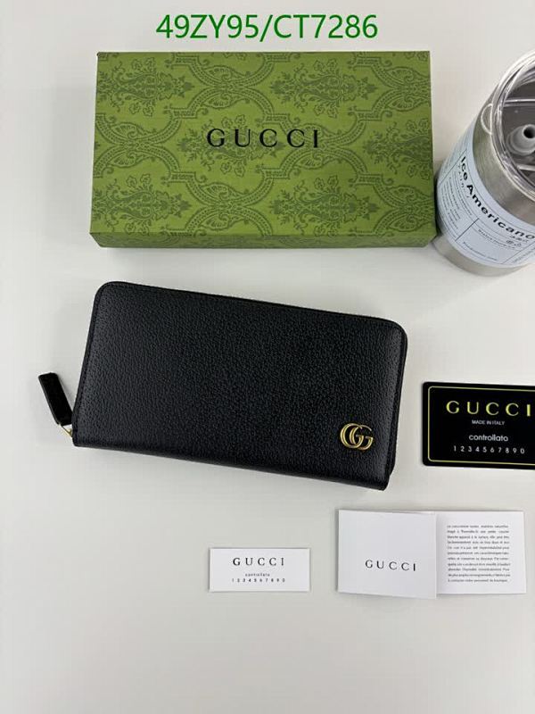 Gucci Black Leather Wallet - Model 428736, 19.5x10.5cm - Authentic Design