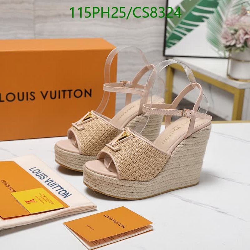 Louis Vuitton Women's Sandal Espadrille Wedge Heel Height 12CM Size EU35-42
