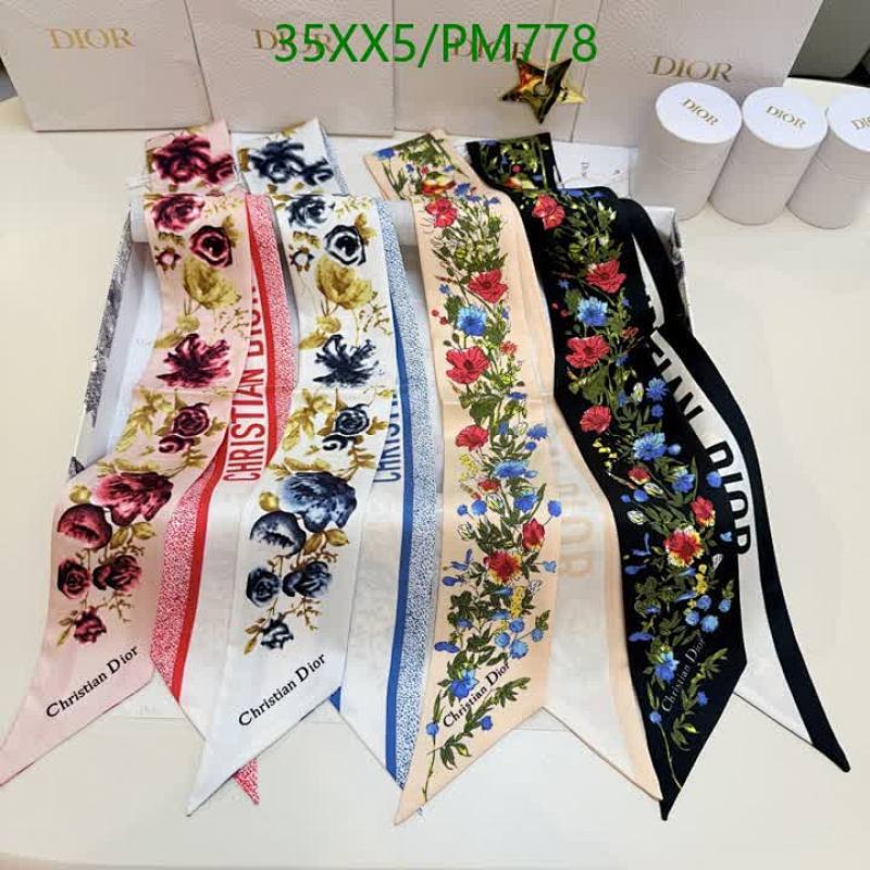 Elegant Christian Dior Floral Silk Scarf - Versatile Accessory (6-100CM)
