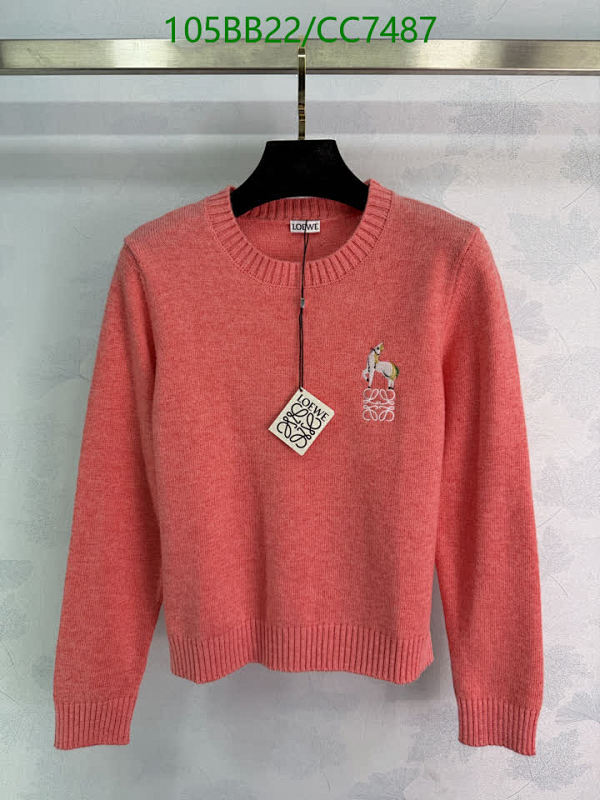 Loewe Wool Embroidered Sweater, Round Neck Pullover, Casual Knitwear