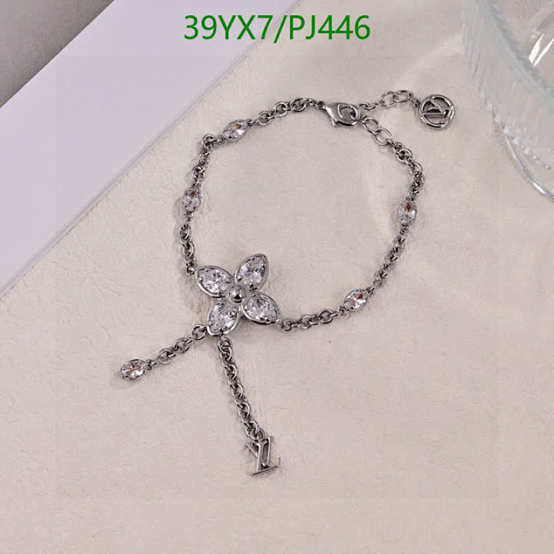 Louis Vuitton Silver-Tone Charm Bracelet with Crystals | Elegant Women's Jewelry