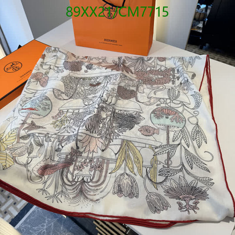 Hermès Silk Cashmere Scarf 140x140cm, Floral Print - Elegant & Versatile