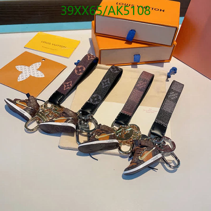 Louis Vuitton Key Chain Pendant with Sneaker Charm - Stylish Bag Accessory