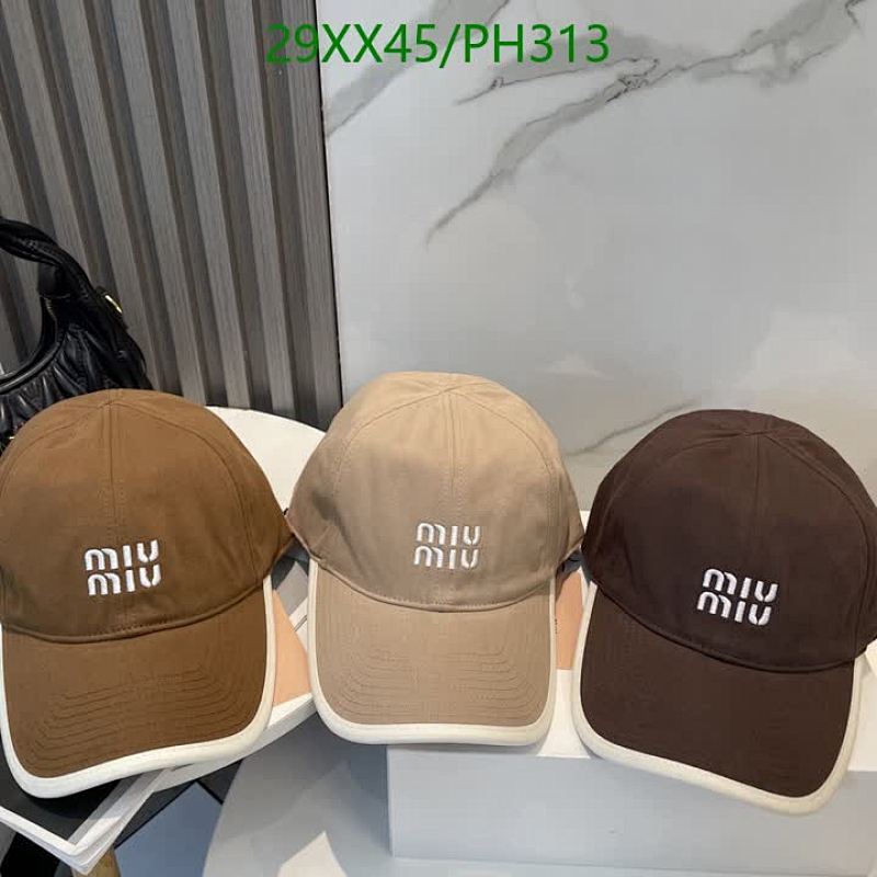 Miu Miu Baseball Cap, Stylish Hat for Women, Adjustable Strap, Fashionable Design