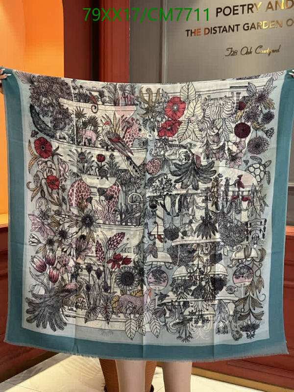 Hermès 'Poetry and the Distant Garden' Cashmere Scarf, 100-200CM